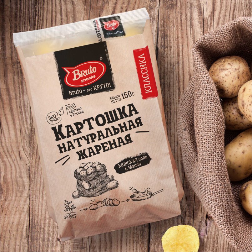 Картофель «Бруто» с солью 130 гр. в Жуковском